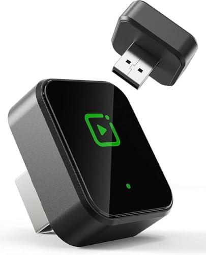 CarPlay Wireless Adapter for iPhone, 2025 Upgraded Converts Wired to Wireless Carplay Adapter Dongle, Plug & Play, Auto Connect, Mini Size, Zero Latency, Compatible with Vehicles 2016+& iPhone(Grey)