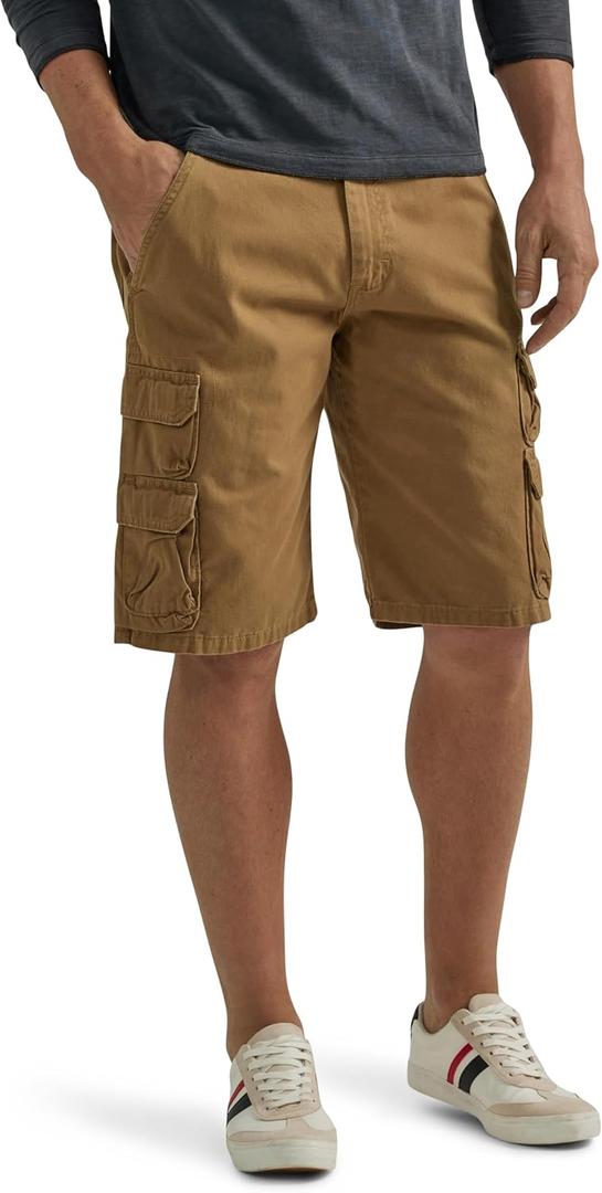 Wrangler Authentics Mens Premium Twill Cargo Short (34, Brown)