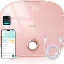 Etekcity Rechargeable Pink Smart Scale for Body Weight, BMI, Fat, Muscle Mass, Digital Bathroom Scale with 13 Metrics, Secret Mode, Bluetooth Connect to Free Apps, Cotton Candy Pink