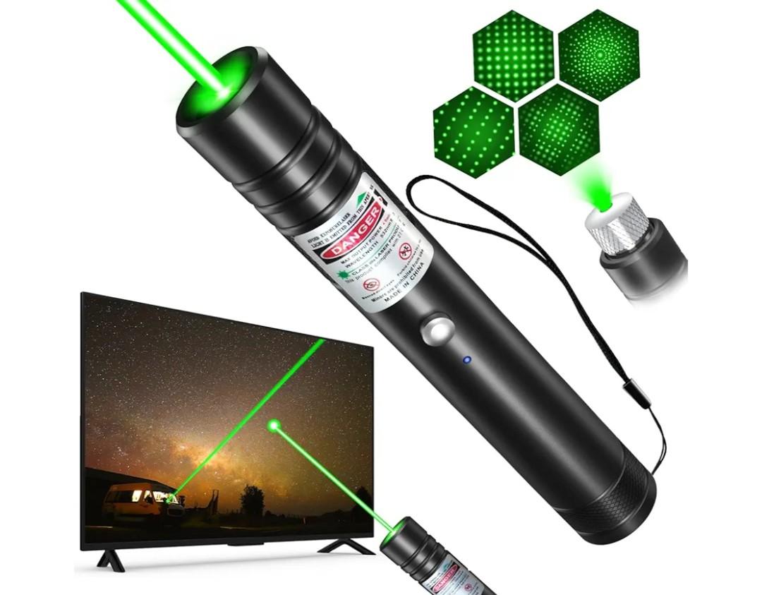 [Professional] Rechargeable Green Laser Pointer High Power Green Beam Laser Light Long Distance Range for TV/LED/LCD Screens Tactical Flashlights Presentation Office/Outdoors/Astronomic [001]