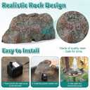 Dreyoo Fountain for Bird Bath, Red Moss Resin Granite Water Fountain Rock with 7W Water Pump, Bird Bath Fountains for Hummingbird Birdbath, Bird Feeder, Small Aquarium, Fish Tank