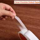 i frmmy Removable Clear Double Sided Sticky Tape- No Residue, Perfect for Gift Wrap, Woodworking- 1 inches x 20 Yards (2 Rolls)