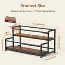 Coffee Syrup Rack Organizer, 2-Tier 10 Syrup Bottles Holder Stand for Coffee Bar, Liquor Bottle Display Shelf Bar Shelf Stand Countertop Rack for Syrup, Wine, Spice