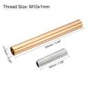 MECCANIXITY Threaded Extension Rod, 3.94" Lamp Pipe with Connector Light Fixture for Pendant Light Island Lighting Chandeliers Stems, French Gold 4 Set