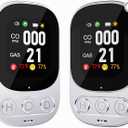 [2 Pack] 4-in-1 Carbon Monoxide Detectors Plug in, Portable Carbon Monoxide Detector with Battery Backup, HD Digital Display for CO, Gas, Temperature & Humidity Ideal for Home, Travel, Safety