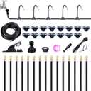 49.21FT Drip Irrigation System, 360 Adjustable Sprinkler Irrigation Kit, Plant Mister System for Garden Watering