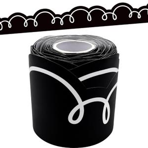 Teacher Created Resources Black with White Squiggles Die-Cut Rolled Border Trim - 50ft - Decorate Bulletin Boards, Walls, Desks, Windows, Doors, Lockers, Schools, Classrooms, Homeschool & Offices Teacher Created Resources Black with White Squiggles Die-Cut Rolled Border Trim - 50ft - Decorate Bulletin Boards, Walls, Desks, Windows, Doors, Lockers, Schools, Classrooms, Homeschool & Offices