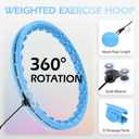 Weighted Hula Circle with 32 Links(66 Inch), Sweet Weight Ball, for Adults Weight Loss, Infinity Fitness Hoop Plus Size, for Women Smart Exercise Equipment