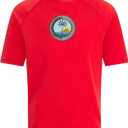 Kanu Surf Boys' Paradise UPF 50 Sun Protective Rashguard Swim Shirt (4T, Wade Red)