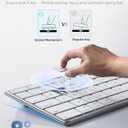 TECKNET Wired Keyboard for Mac, Ultra-Slim Silent Keyboard with USB & Type-C Dual Interface, Full Size with Numeric Keypad, Compatible with Apple MacBook Pro/Air iMac Pro/mini