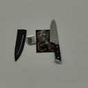 MOSFiATA 8" Super Sharp Professional Chef's Knife with Finger Guard and Knife Sharpener, German High Carbon Stainless Steel EN1.4116 with Micarta Handle and Gift Box