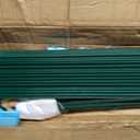 FOREHOGAR Metal Fence Post Green Splicing 6 feet, Pack of 15, T Posts for Fences Wire Mesh, No Dig Steel Stakes Fencing for Garden Yard Farm Outdoor Light Duty