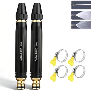 2-Pack Home High Pressure Car Wash Water Gun, High Pressure Water Gun with High Pressure Hose Nozzle, Adjustable Spray Nozzle for Garden Hose, Car Washing, Lawn Watering & Patio Cleaning