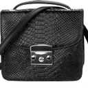 Allzedream Leather Purse Strap Replacement Crossbody Handbag Long Adjustable (Black, Silver Hardware)