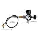 TUXING 6000PSI High Pressure PCP Paintball Fill Station, 6000PSI Gauge, Stainless Steel Valve HPA CO2 Tank DIN Charging System (M18*1.5)
