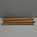 Wood Curtain Rods for Windows 48 to 84 Inch(4-7ft),1 Inch Heavy Duty Curtain Rods with Imitation Wood Grain Finials, Boho Adjustable Drapery Rod of Window Treatment