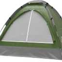 2-Person Camping Tent - Shelter with Rain Fly and Carrying Bag - Lightweight Outdoor Tent for Backpacking, Hiking, and Beach by Wakeman (Green)