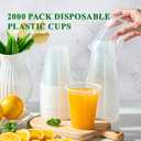 Vplus 2000 Pack 12 OZ Clear Plastic Cups, 12 Ounce Disposable Drinking Cold Water Party Bulk Plastic Cups for Business Wedding Party, 3.54 inches x 4.02 inches