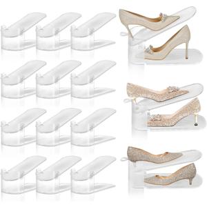 Shoe Slots Organizer, 12PACK Adjustable Shoe Stacker, 50% Space Saver Shoe Rack Organization