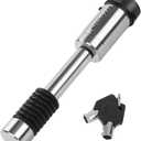 METOWARE Stainless Steel Trailer Hitch Lock - 5/8" Pin for Class III IV Hitches (2" & 2.5" Receivers) - Heavy Duty Anti-Theft Receiver Lock with 8 Anti-Rattle O-Rings & Waterproof Cap (1 pack)