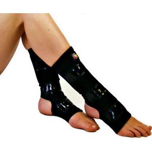 Mighty Grip Black Pole Dancing Ankle Protectors with Tack Strips for Gripping The Pole (1 Pair) (X-Large)