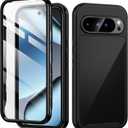 seacosmo Designed for Google Pixel 10 Pro/10/9/9 Pro Case, Full Body Shockproof Cover, with Built-in Screen Protector Slim Fit Protective Phone Case for Pixel 10 Pro/10/9/9 Pro, Black