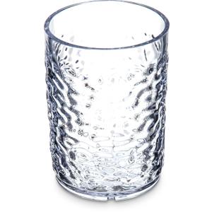 Carlisle FoodService Products Pebble Optic Pebble Tumbler Plastic Tumbler for Restaurants, Catering, Kitchens, Plastic, 5 Ounces, Clear, (Pack of 24)