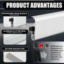 Yaocom 1 Pack Automatic Door Sweep 36'' L x 19/32" W x 2" H Surface Mount Aluminum Automatic Door Bottom Seal, with Mounting Kit and Surface Protector for Attractive and Secure Fitting (Silver)