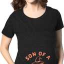 Funny Maternity Halloween T Shirts Cute Pregnancy T Shirts with Pumpkins Ghosts Bats and More (M)