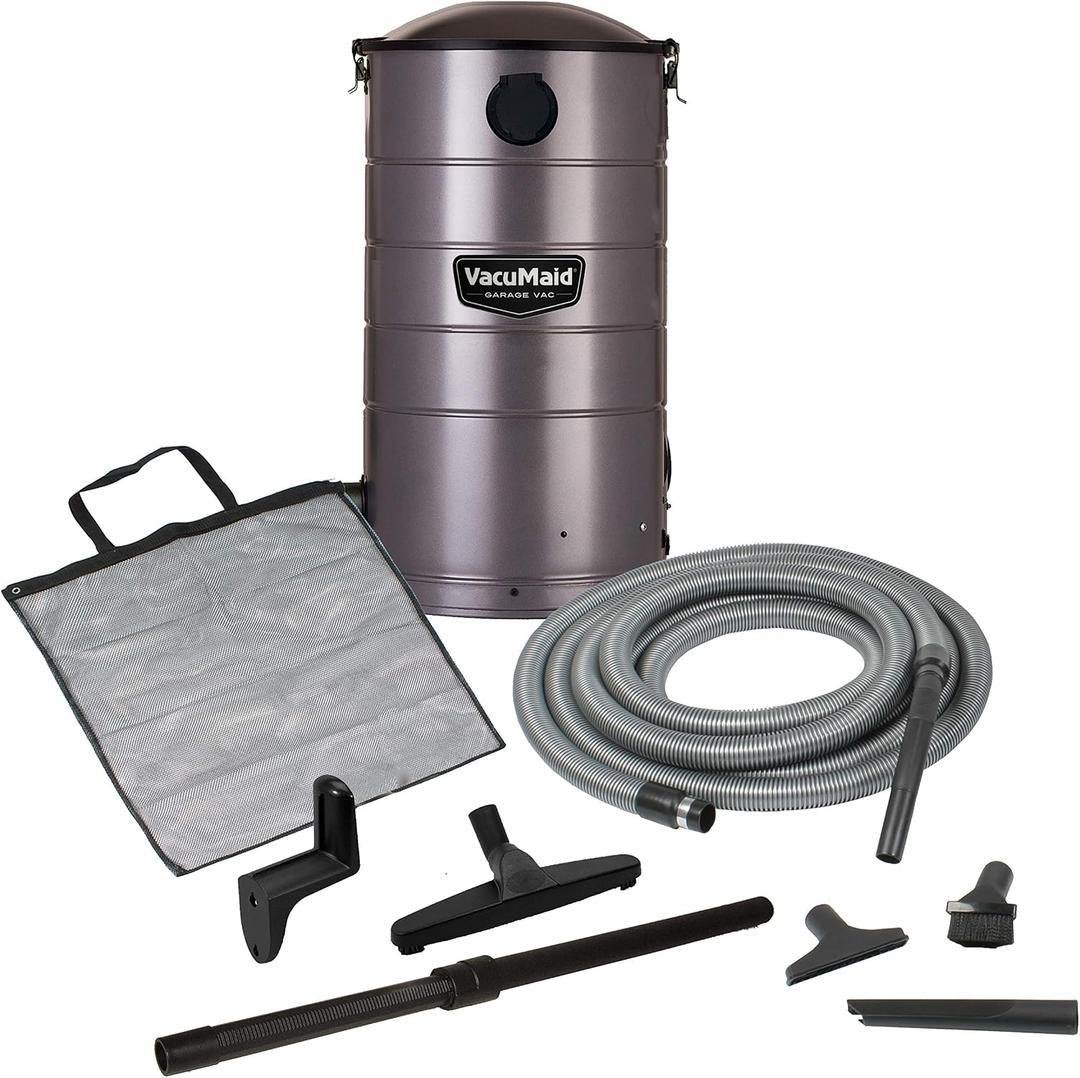 GV30 Wall Mounted Garage Vacuum with 30 ft Hose and Tools