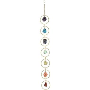Healing Crystal Energy Wind Chime, Crystals Decor, Meditation Home Decoration, Gem Wall Decoration, Birthday Gift, Colorful Sunshine Catcher