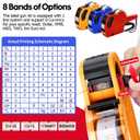 KPX Pricing Tag Gun, 8 Digits, 5150 White Labels, Yellow (Rectangular, Paper, 21*12 mm), One Touch Open System, Incl 3 Inker Rollers