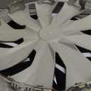 15" Black White Wheel Rim Cover Hubcaps Replacement R15 Hub Caps Snap On Universal Wheel Rim Cover ABS Exterior Accessories for Car Trunk SUV Set of 4