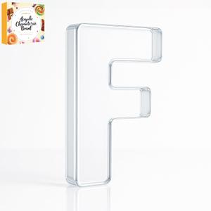 10" Acrylic Charcuterie Letters Fillable Tray, Reusable Alphabet Number Shaped Serving Plates for Charcuterie Board, Display Fruit, Candy, Cake, Party Decor, Birthday, Anniversary F