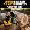 40V(20V*2) 16" Brushless Chainsaw Cordless, Electric Chainsaw Fully Compatible with DeWalt 20V MAX, Auto-Oiling, Tool-Free Tensioning, Safety Chain Brake, Batteries and Charger Not Included