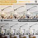 EIDISUNY Modern LED Ceiling Light Remote Control, 39.3in Linear Ceiling Light with 2 Adjustable Spotlights 65W, Dimmable 3CCT, Long Ceiling Light Fixture for Bedroom Kitchen Living Room