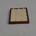 Oirlv Solid Wood 9 Grid Liner Pendant Jewelry Organizer Tray Jewelry Drawer Organizer(Creamy-White)