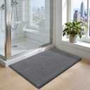 DEXI Bathroom Rugs Non Slip Washable 43x24, Ultra Soft and Water Absorbent Bath Mat, Thick Plush Fluffy Microfiber Bath Rug Carpet for Shower Floor, Tub, Sink, Dark Grey