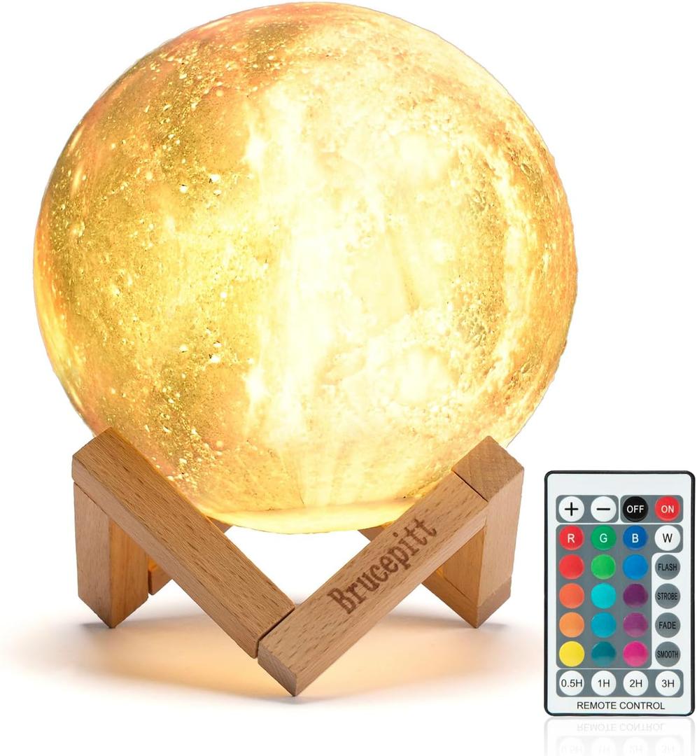 Moon Lamp Galaxy Lamp Upgraded Timing 7.1 Inch 16 Colors 3D Moonlight Galaxy Light,Moon Night Light for Adults,Kids Lamp Moon Gifts for Women Girls Boys Bedroom