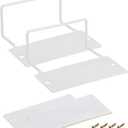 uxcell 2Pcs Mattress Slide Stopper, Metal Mattress Retainer Bar, White, Queen Size