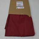 Simplebrand Red Sheer Curtains 96 Inches Long, Light Filtering Rod Pocket Solid Color Window Sheer Curtain Panels, Elegant Curtains & Drapes for Living Room, Bedroom 2 Panels (Burgundy, 42" W x 96" L)