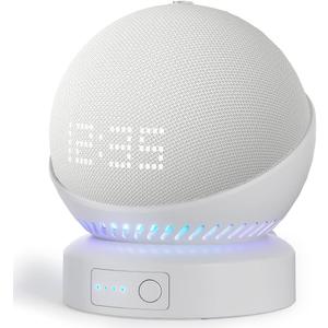 Battery Base for Echo Dot 5th Generation Make Echo Dot 5 Portable Echo Dot 5th and Home Mini Stand Accessories, Not Including The Speaker (White)