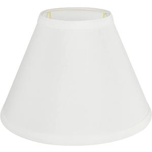 Aspen Creative 58730A Transitional Hardback Empire Shape UNO Construction Lamp Shade in White, 4" Top x 9" Bottom x 6-1/2" Slant Height, Slip UNO 33mm