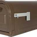 Architectural Mailboxes Brunswick Decorative, Heavy duty Steel Metal Post Mounted Mail Box for outside, Bronze, Large Curbside Mailbox with Magnetic Latch