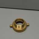 Brass Fire Hose Adapter, 2-1/2" NST Female x 2" NPT Male with Pin Lug for Hydrants & Hoses