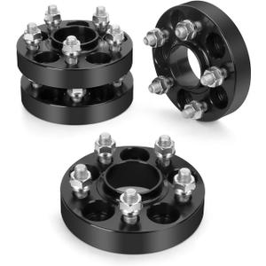 dynofit 5x100 Wheel Spacers 1 inch for Subaru Impreza, Outback, Crosstrek, Hubcentric Wheel Adapters Spacers M12x1.25 Stud, 56.1mm Hub Bore, 25mm Thickness for Toyota GR86, 4Pcs Black Tire Spacers
