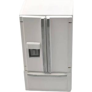 SXFSE Dollhouse Decoration Accessories, 1:12 Dollhouse Miniature Furniture Simulation Fridge Refrigerator Kitchen Prop Decor for Baby Kids Play Pretend Toy (White)