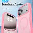 Magnetic for iPhone 17 Pro Max Case, [Anti-Slip] [Military-Grade Drop Protection] [Camera Protection] Skin-Friendly Slim Matte Shockproof Protective Case for iPhone 17 Pro Max, Pink