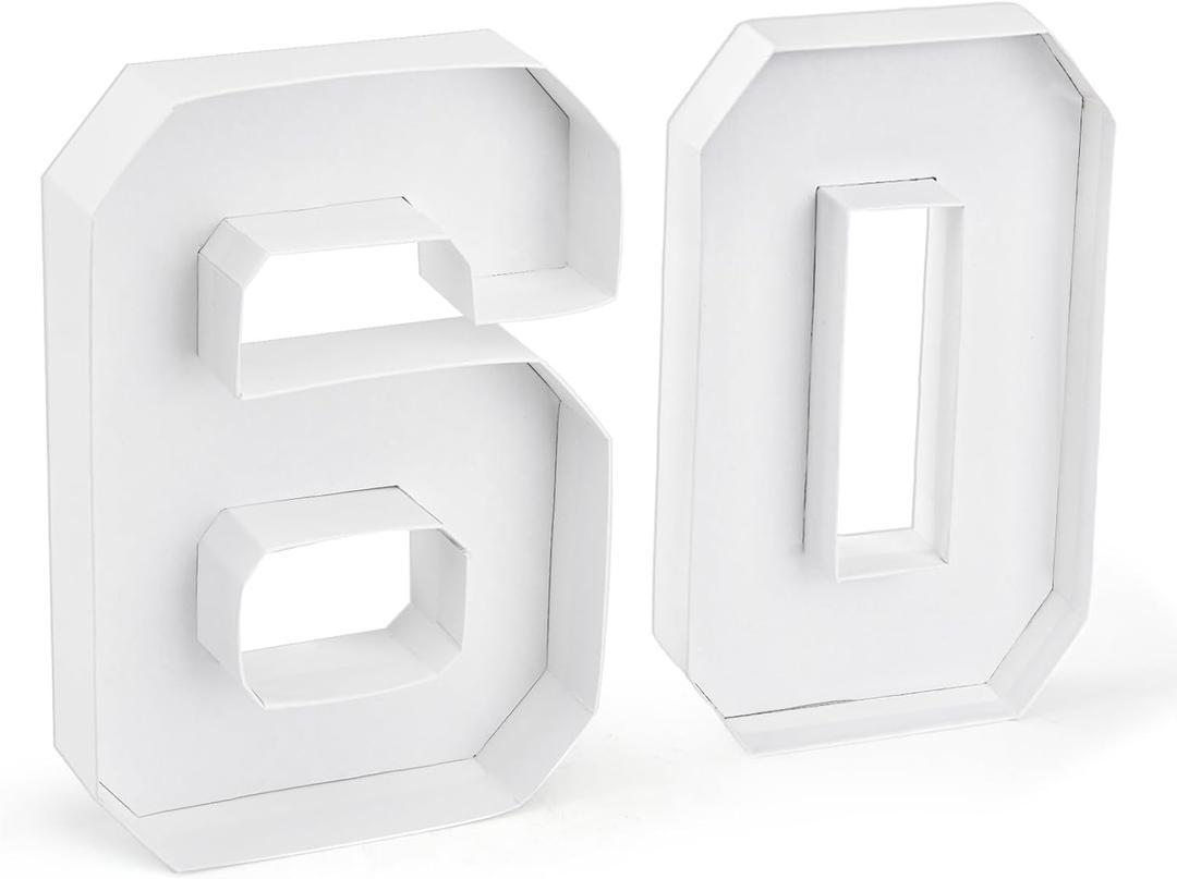 60 Set Cardboard Number for Charcuterie 10.2'' Fillable Tray Charcuterie Paper Box for 60th Birthday Anniversary Party Decorations Chocolate Candy Cupcake Container