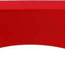 Spandex Table Cover for 8FT or 4ft or 6ft Table Universal Fitted Stretch Tablecloth for Party, Banquet, Wedding and Events-Red